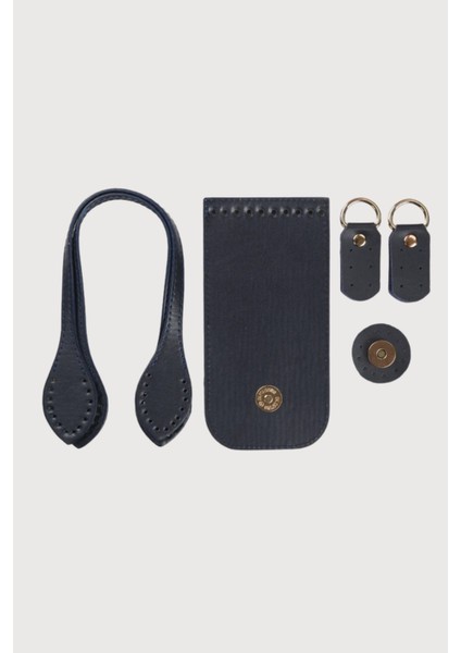 Fashion Bag Çanta Kiti 8,5X17 cm Lacivert Örgü Kiti
