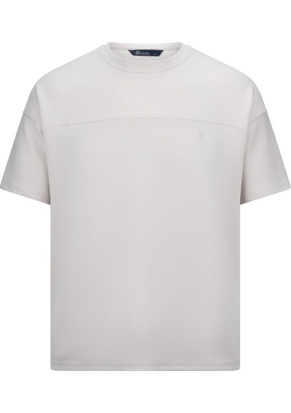 Taş Regular Fit Bisiklet Yaka Oversize Tişört