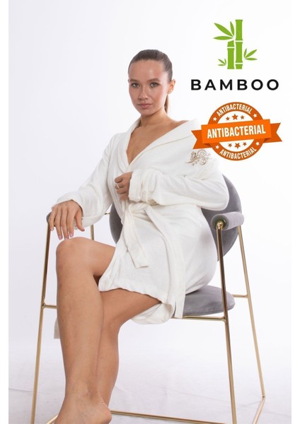 Bambu Lüks Nakışlı Şalyaka Slim Fit Sabahlık indirimleri