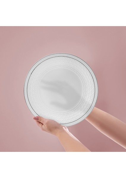 Almada Platin 60 Parça 12 Kişilik Yemek Takımı