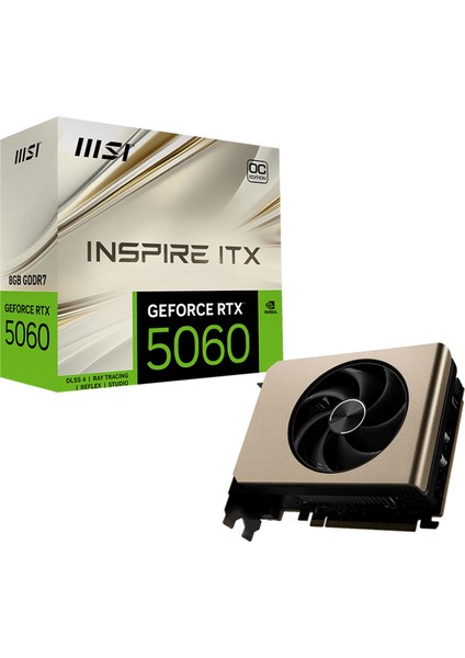 Msı VGA Geforce Rtx 5060 8g Inspıre Itx Oc RTX5060 8gb Gddr7 128B DX12 Pcıe 5.0 X16 (3xdp 1xhdmı)