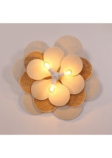 Mylamp Yeni Papatya Doğal Hazeran ve Kumaş Avize 90 cm indirimleri