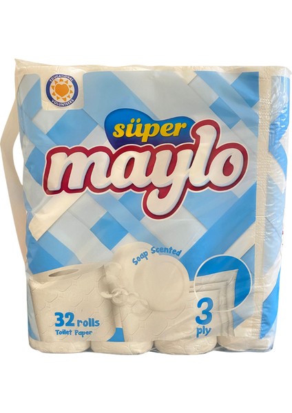 Süper Maylo Tuvalet Kağıdı 3 Katlı 32'li