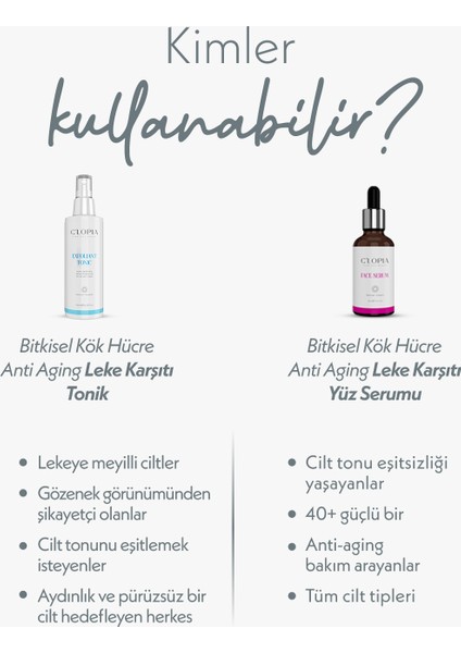Bitkisel Kök Hücre Leke Karşıtı Anti-Aging Tonik Serum Set Glikolik Asit Salisilik Asit Niacinamide fırsatları