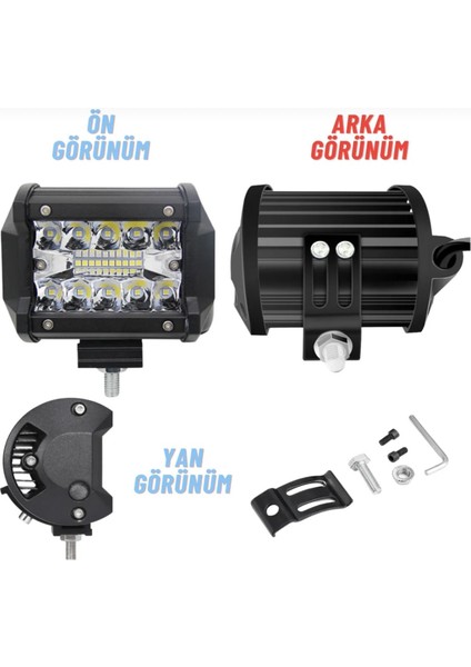 20 LED Çalışma Lambası 60 W Ultra Parlak Off Road Motosiklet Kamyon Sis Farı 12-24 V fiyatları