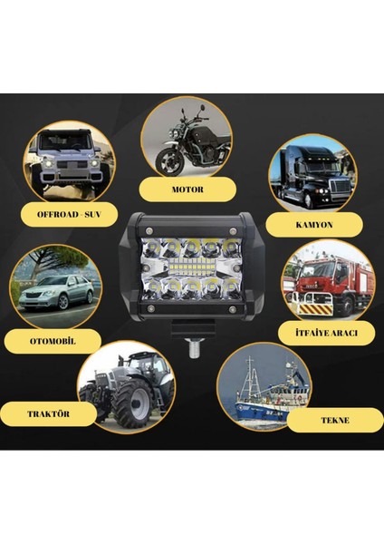 20 LED Çalışma Lambası 60 W Ultra Parlak Off Road Motosiklet Kamyon Sis Farı 12-24 V indirimleri