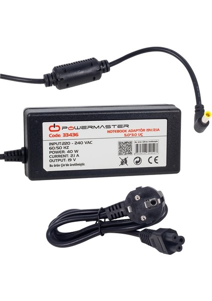 Notebook Adaptör Samsung 19V/2.1A 5.0*3.0 Uç (5047)