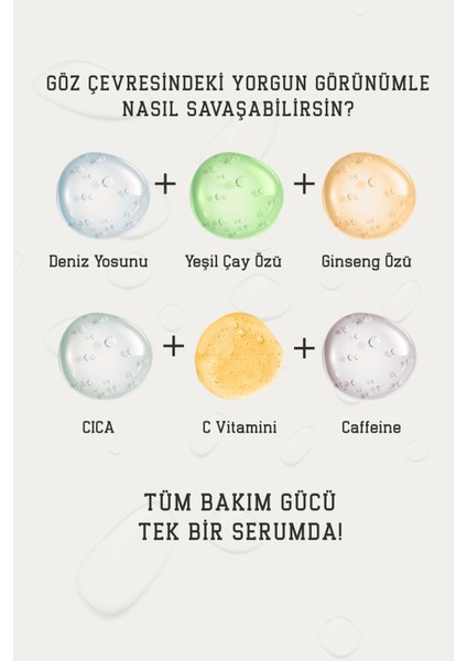 Göz Çevresi Bakım Serumu (Caffeine+C Vitamini) fırsatları