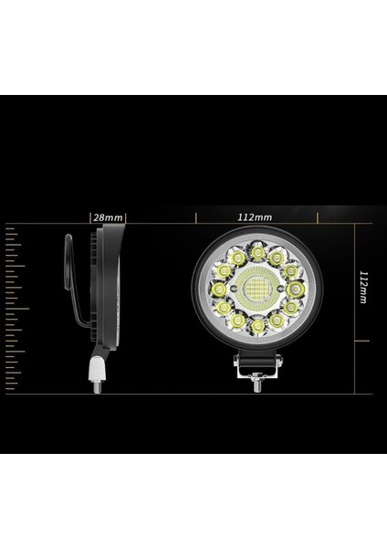 Off Road 33 LED 99 Watt Yuvarlak Traktör Tır Kamyon Tekne Sis Farı Projektör Çalışma Lambası modelleri