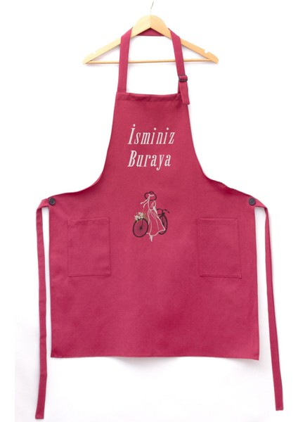Mutfak Önlüğü Kişiye ve İsme Özel Nakışlı Mutfak Önlüğü Bisiklet Farklı Renkler fiyatları