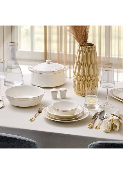 Almada Gold 60 Parça 12 Kişilik Yemek Takımı