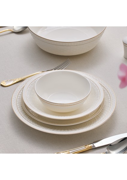 Almada Gold 60 Parça 12 Kişilik Yemek Takımı fiyatları