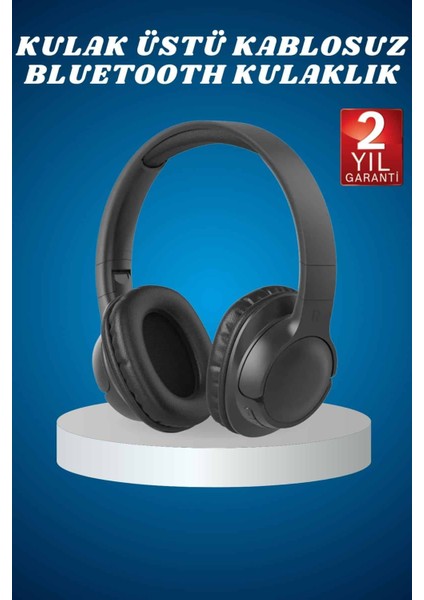 Kulak Üstü Kablosuz Bluetooth Kulaklık Yüksek Ses Kaliteli Anc Özelliği