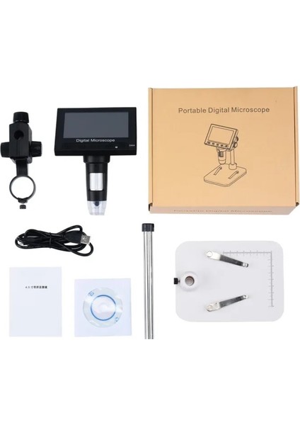 1000 x 2.0mp USB Dijital Elektronik Mikroskop 8 LCD Ekran VGA Büyüteç Dm4-S fiyatları