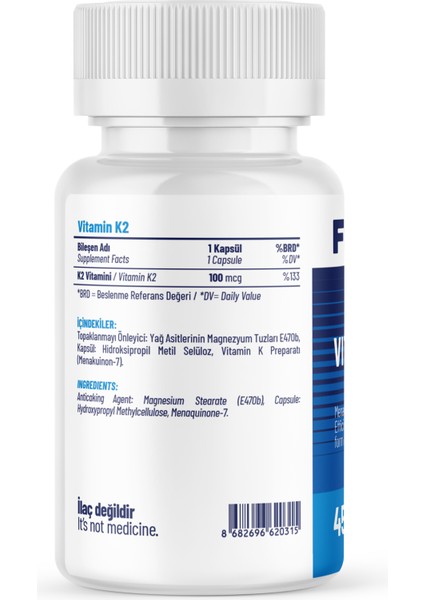 Vitamin K2 - 45 Kapsül fiyatları