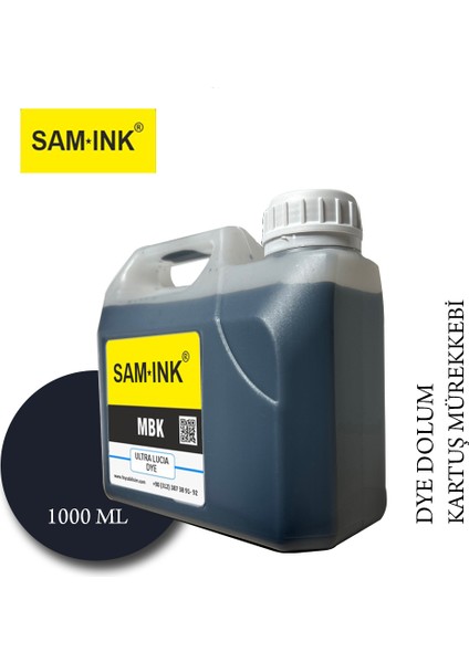 FEYİNK Feyink® Samink Canon Tm-Tx Serisi Plotter Dye Kartuş Dolum Mürekkebi PFI-310 PFI-710 Mbk (Matt Black) -1000ML-