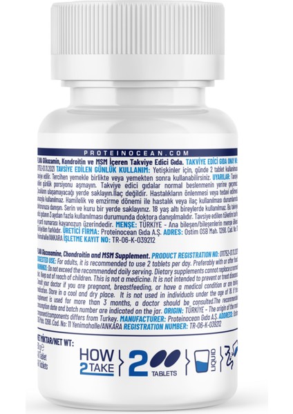 GLUCOSAMİNE CHONDROİTİN MSM - 40 Tablet x 2 Adet modelleri