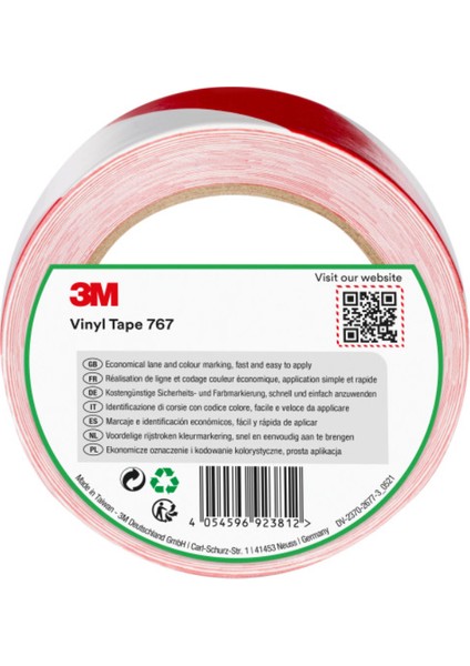 767I Kırmızı-Beyaz Genel Amaçlı Uyarı ve Işaretleme Bandı 50 mm x 33MT fiyatları