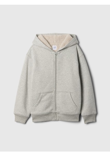 Erkek Çocuk Gri Vintagesoft Sherpa Fermuarlı Sweatshirt fiyatları