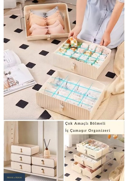 Çok Amaçlı Iç Çamaşırı Çorap Bebek Kıyafeti Düzenleyici Organizer 3 Lü