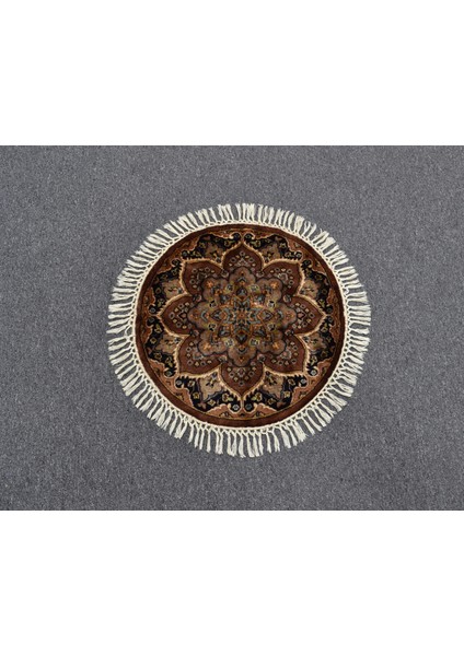 Yeni El Dokuma Şaheser Oval Yuvarlak Isfahan Iran Yün Halı 5989 fiyatları
