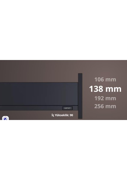 Flowbox 138/18 Frenli Antrasit 500MM fiyatları