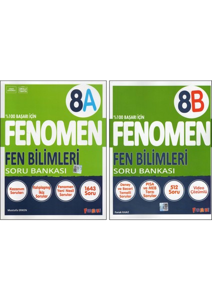 Fenomen 8. Sınıf Fen B. 8A+8B (2 Kitap)