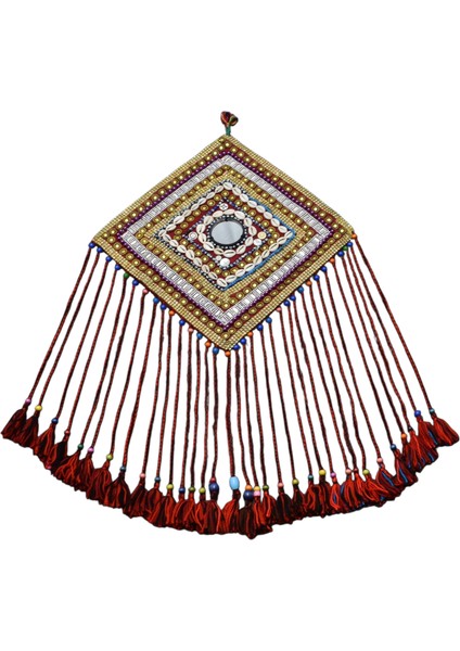 Yeni El Dokuma Elegant Duvar Süsü Aynalı Yörük Kilim Nazarlık 5994