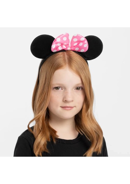 Pembe Fiyonklu Minnie Mouse Tacı Mini Kulak (5047)