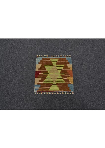 Yeni El Dokuma Kare Köşe Sandalye Minderi Pınarbaşı Kayseri Yün Kilim 5982 indirimleri