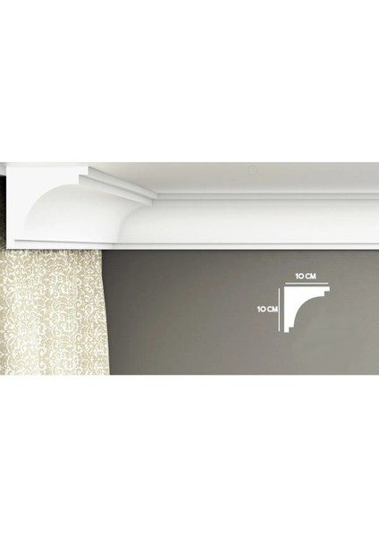Hazır Korniş Önü Strafor Kartonpiyer Klk-4 10*10CM 1 Adet (2 Metre)