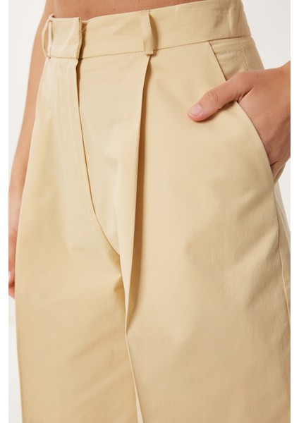 Cepli Bermuda Dokuma Şort LFK0015 Açık Sarı fırsatları