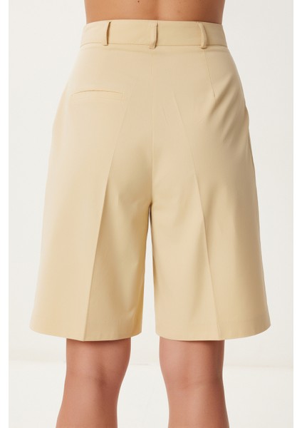 Cepli Bermuda Dokuma Şort LFK0015 Açık Sarı indirimleri