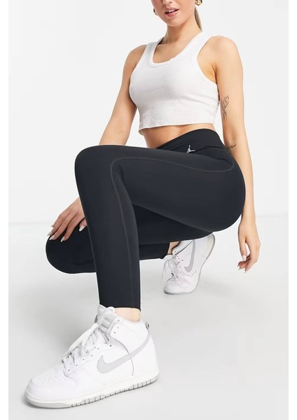 Jordan Dri Fit Sport Legging Logo Black Wpmen's Tight Kadın Cepli Spor Tayt Siyah fırsatları