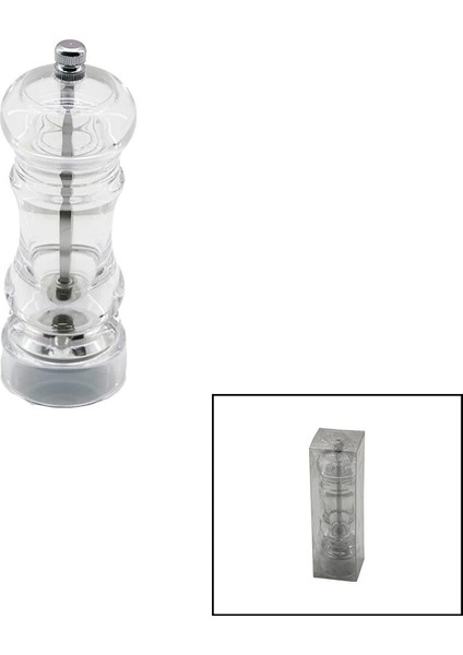 Küçük Şeffaf Mika Kristal Plastik Baharat Öğütücü (5047)