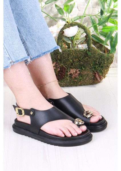 099-108 Fls Toka Detaylı Parmak Arası Kadın Sandalet