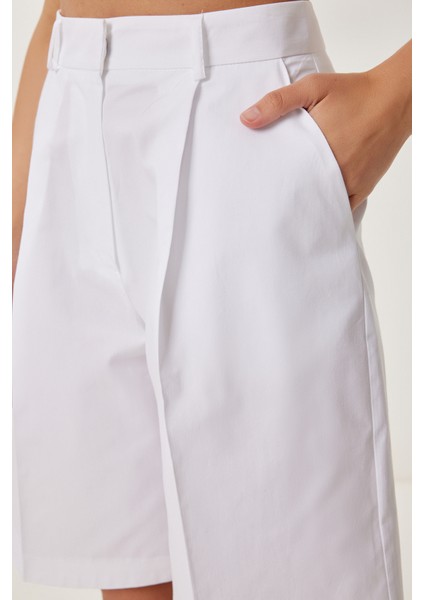 Cepli Bermuda Dokuma Şort LFK0015 Beyaz indirimleri