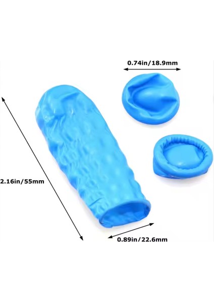 Bireysel Güvenlik-Nitril Mavi Renk Pudrasız Parmak Ucu Eldiveni-50'li Paket Halindedir.- fiyatları