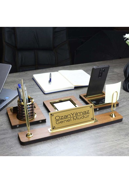 Ahşap Masa İsimliği Kalemli Ofis Hediyesi Masa İsimliği 705C fırsatları