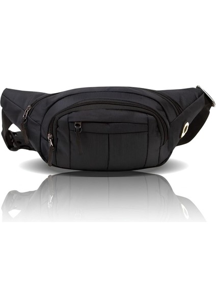 Siyah Unisex Suya Dayanıklı Çapraz Askılı Omuz Bel Çanta Günlük Yürüyüş Koşu Outdoor Çanta