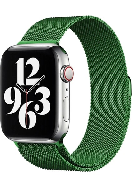 Apple Watch 38MM Metal Mıknatıslı Kordon - Yeşil