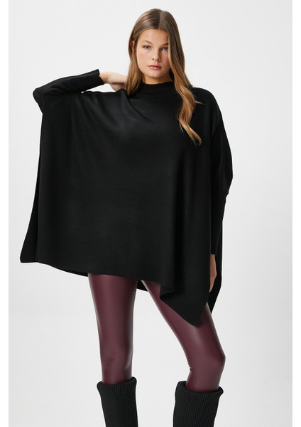 Kadın Zenta Oversize Yan Yırtmaçlı Siyah Triko Kazak fiyatları