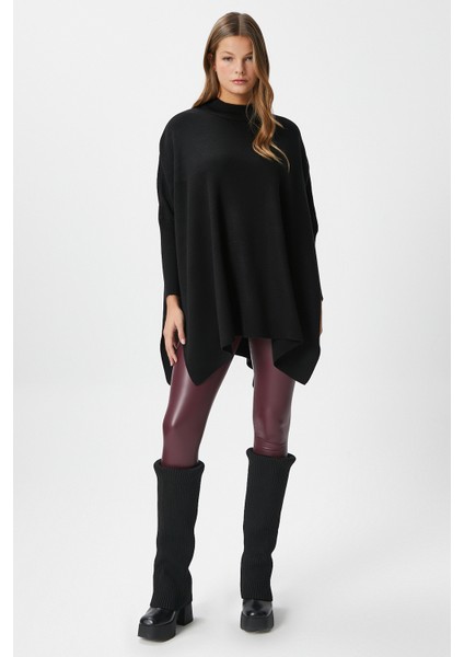 Kadın Zenta Oversize Yan Yırtmaçlı Siyah Triko Kazak fırsatları