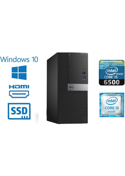 Optiplex 3046 Sff Intel Core I5-6500 8 GB Ram 256 SSD Ddr4 Orjinal Windows - Outlet