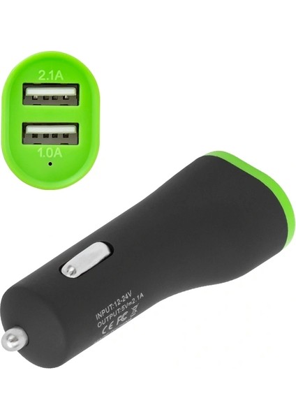 Çift Usbli 2.1A Araç Çakmaklık Şarj Aleti (5047) fiyatları