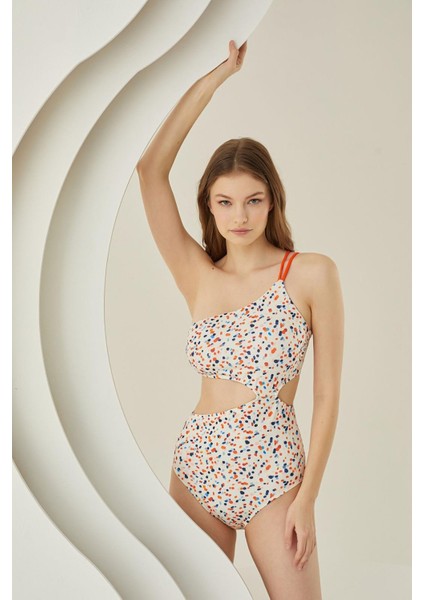 Puantiyeli Şık Desenli Mayokini