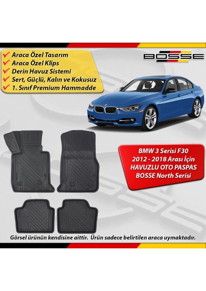 Bmw 3 Serisi F30 Paspas Araca Özel Xdrive (4x4) 2012-2018 Derin Havuzlu Bosse North Serisi fırsatları