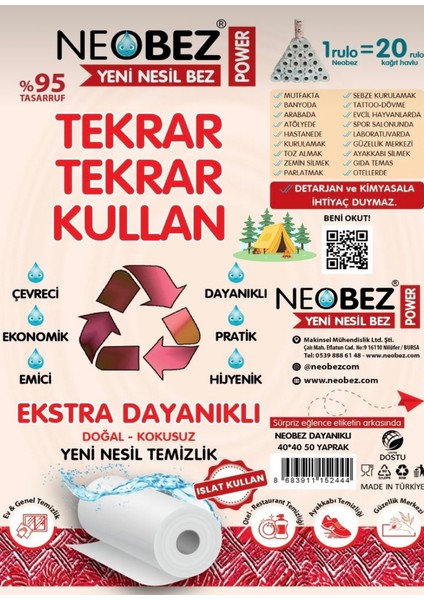 Karavan Kamp Için Dayanıklı Yeni Nesil Bez 40CM*40CM 50 Yaprak 4 Lü Paket fiyatları