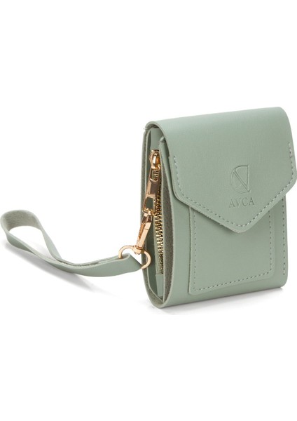 Mini Kadın Cüzdan El Bilek Askılı Nakit Bozuk Para Bölmeli Cüzdan