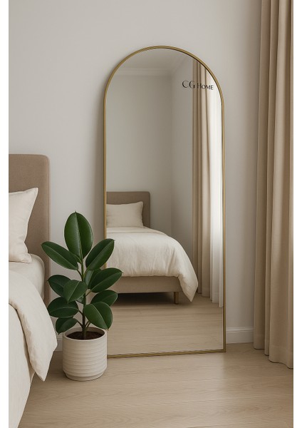 Metal Çerçeveli Oval Ayaklı Boy Aynası 180X60 Boy Ayna